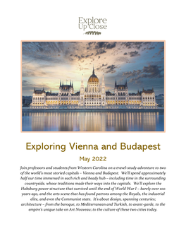 Exploring Vienna and Budapest