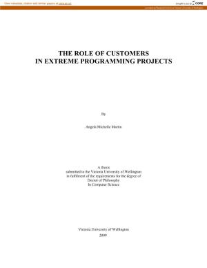 The Role of Customers in Extreme Programming Projects