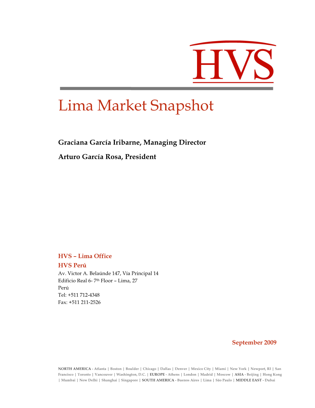 Lima Market Snapshot