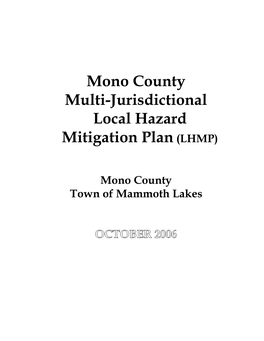 2006 Adopted Mono County Multi-Jurisdictional Local Hazard