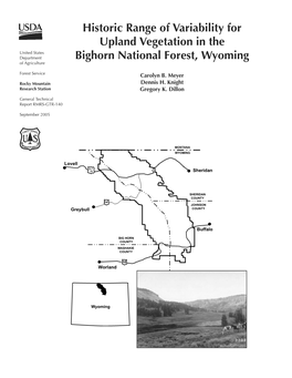 Historic Range of Variability for Upland Vegetation in the Bighorn National Forest, Wyoming