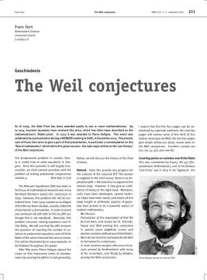 The Weil Conjectures NAW 5/15 Nr