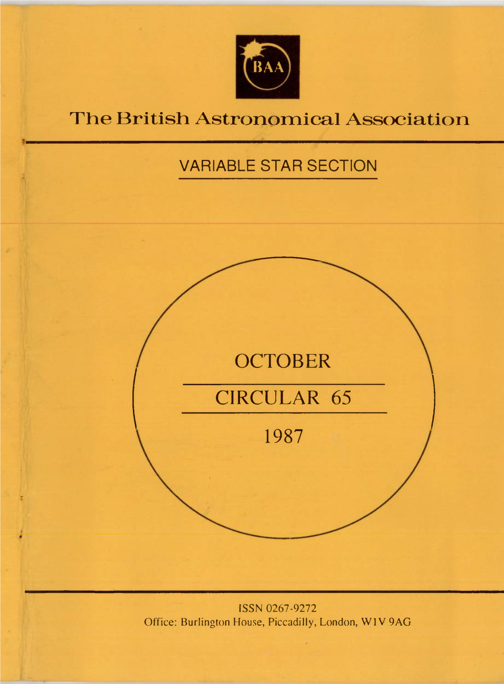 Variable Star Section Circular 65