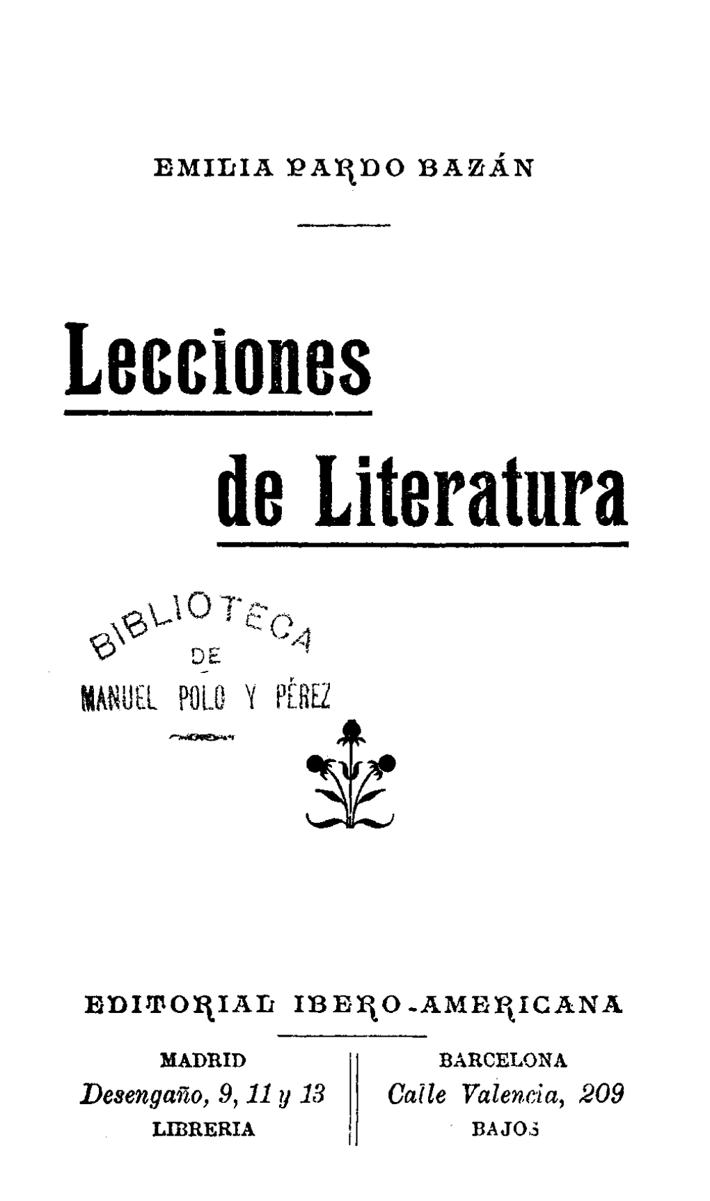 Lecciones De Literatura