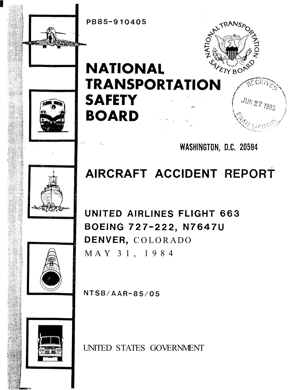 Ntsb/Aar-85/05