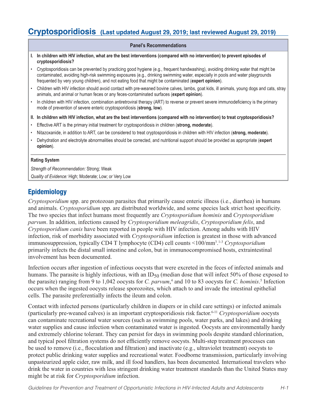 HIV/AIDS Guidelines