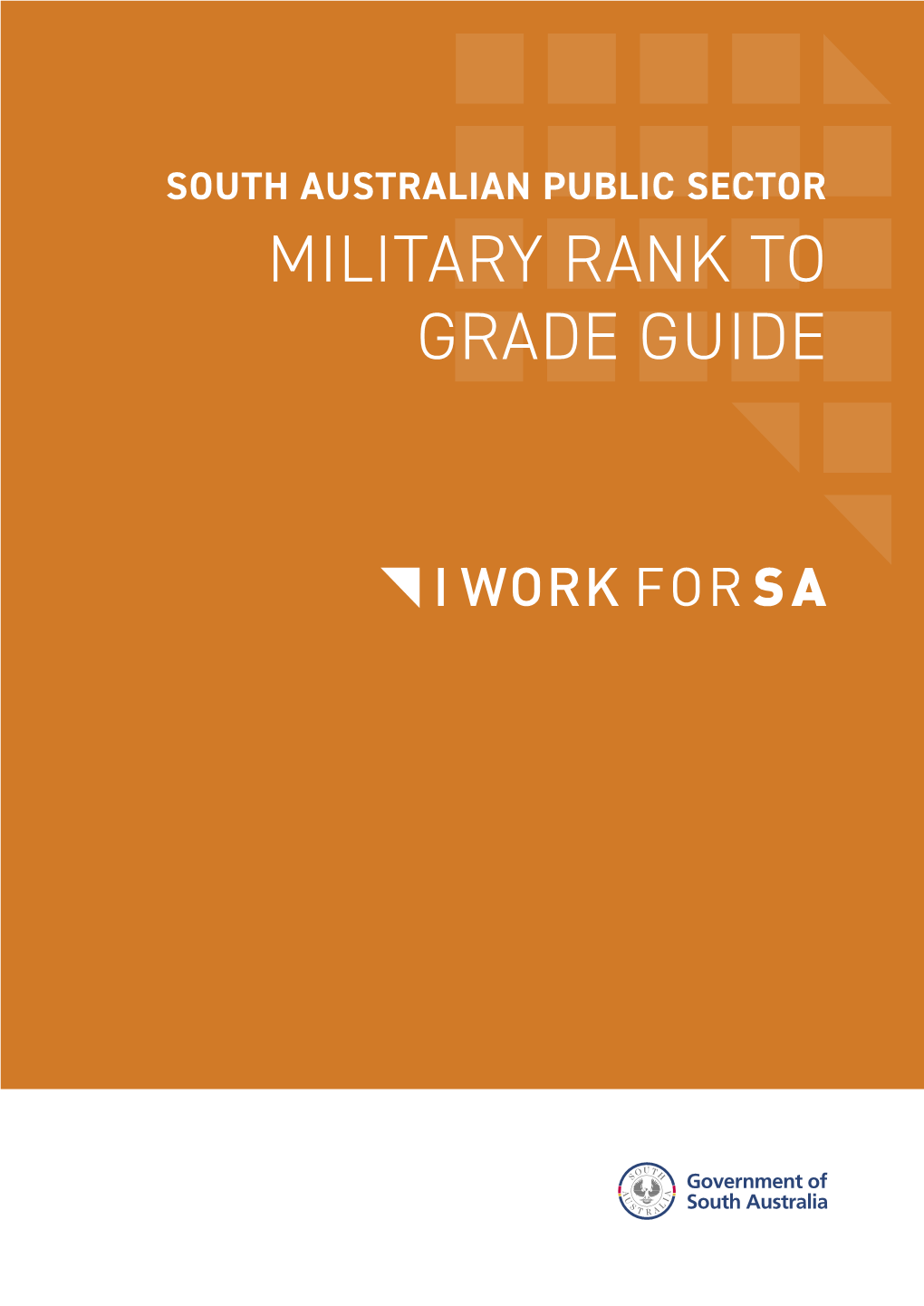 South Australian Military Rank to Grade Guide
