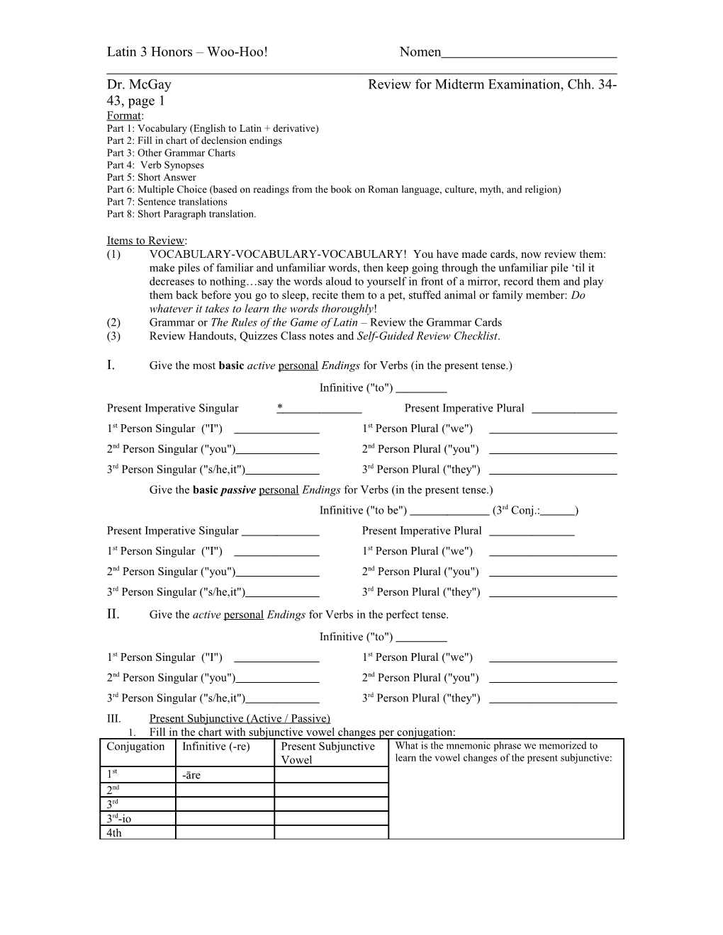 Dr. Mcgay Review for Midterm Examination, Chh. 34-43, Page 7