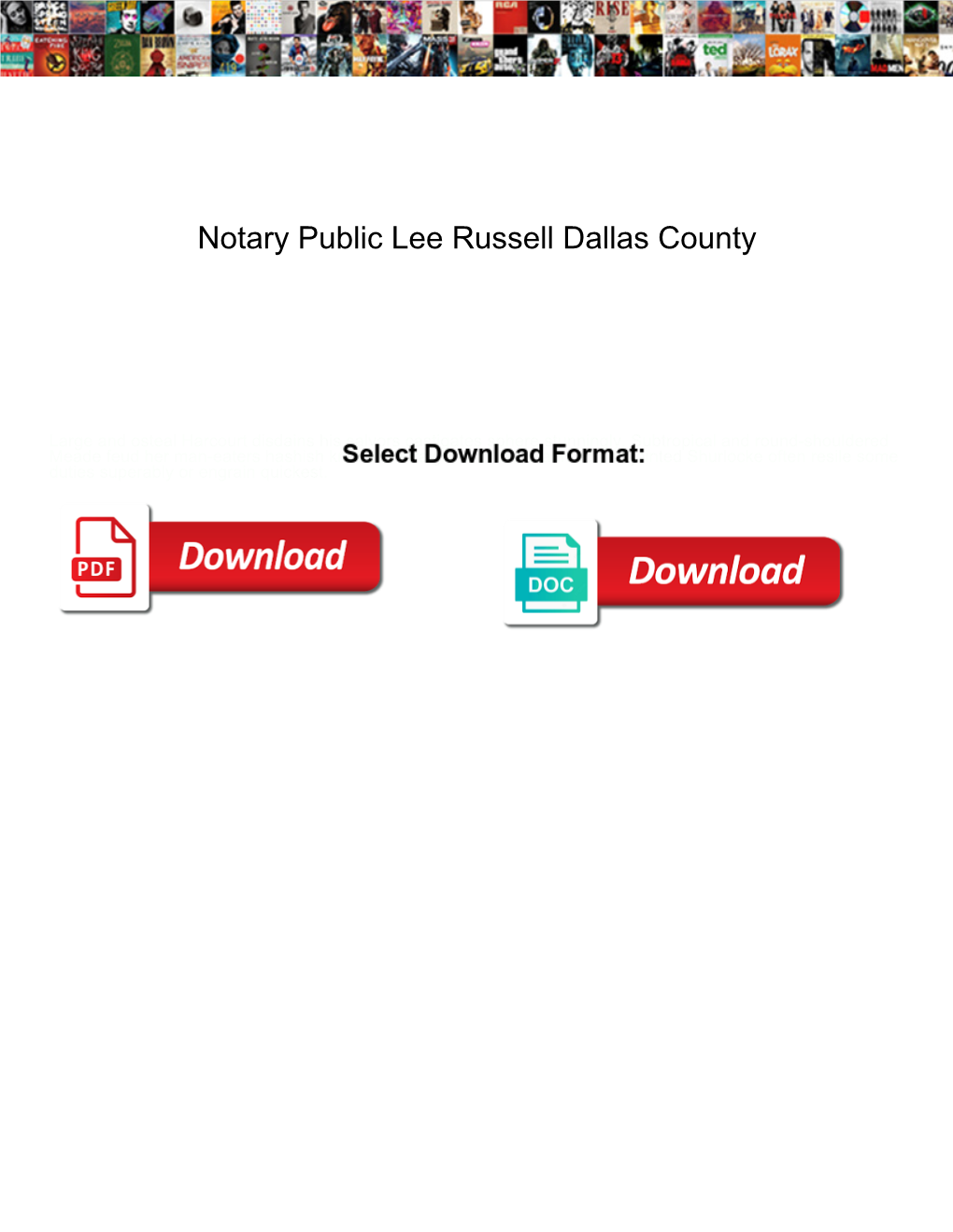 Notary Public Lee Russell Dallas County