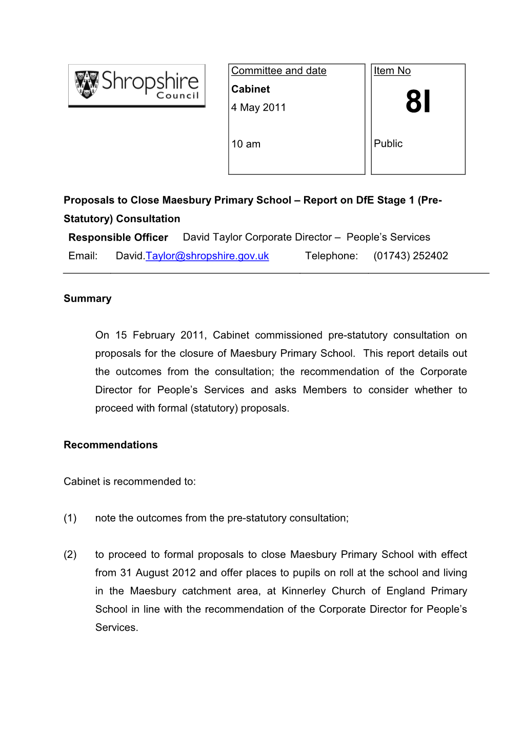 8I Maesbury Primary.Pdf