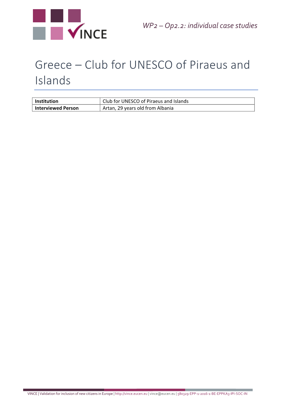 Greece – Club for UNESCO of Piraeus and Islands