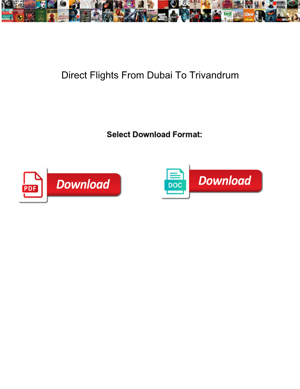 Direct Flights from Dubai to Trivandrum