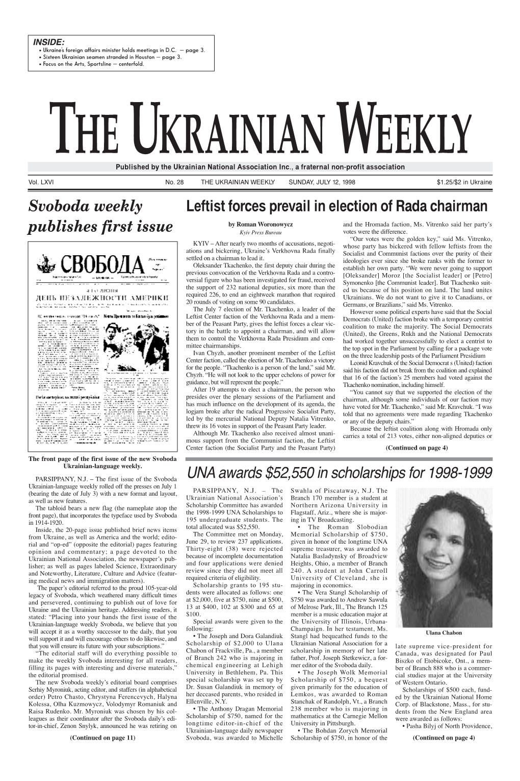 The Ukrainian Weekly 1998, No.28