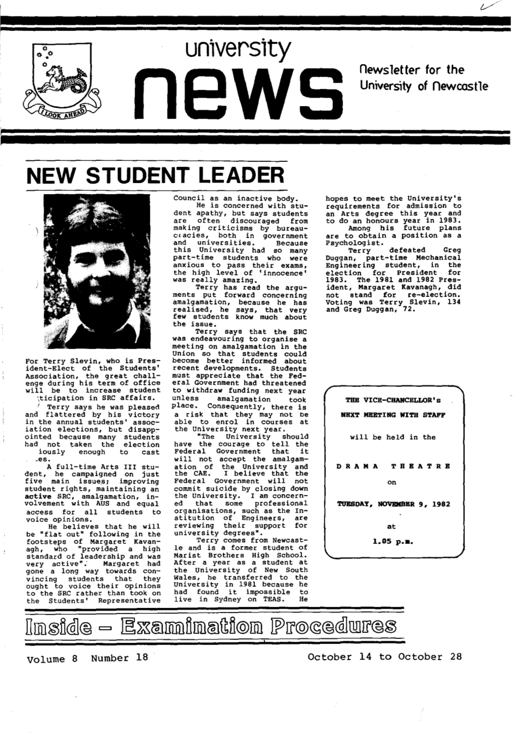 The University News, Vol. 8, No. 18, October 14-28, 1982