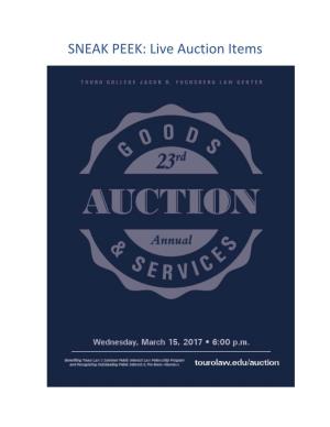 Live Auction Items Live Auction