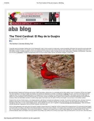 The Third Cardinal: El Rey De La Guajira « ABA Blog