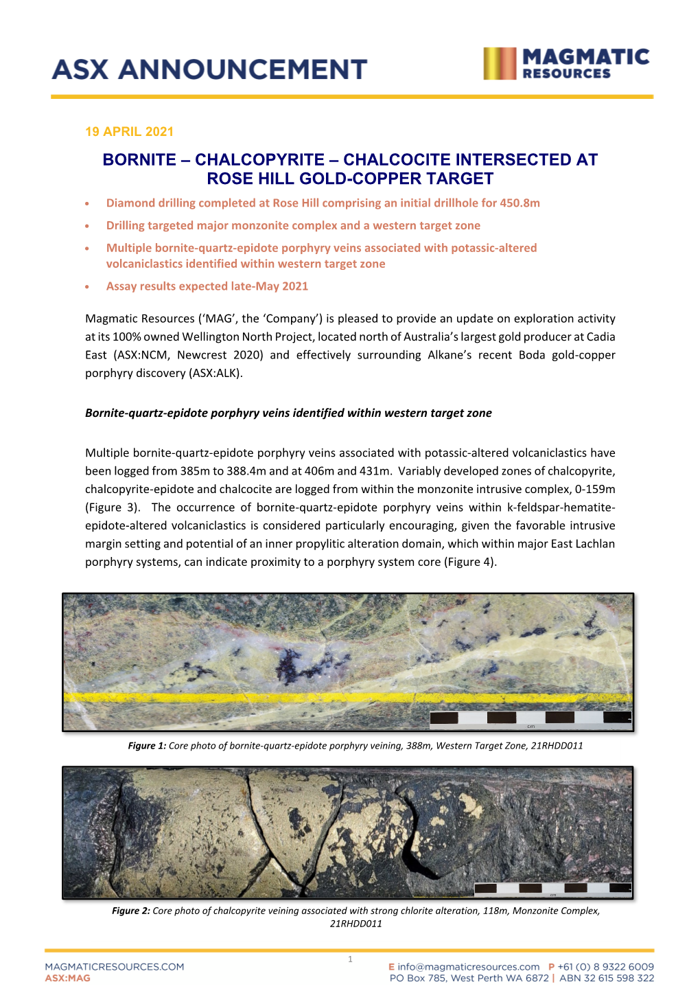 Bornite – Chalcopyrite – Chalcocite Intersected At