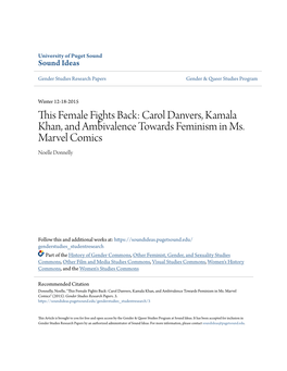 Carol Danvers, Kamala Khan, and Ambivalence Towards Feminism in Ms