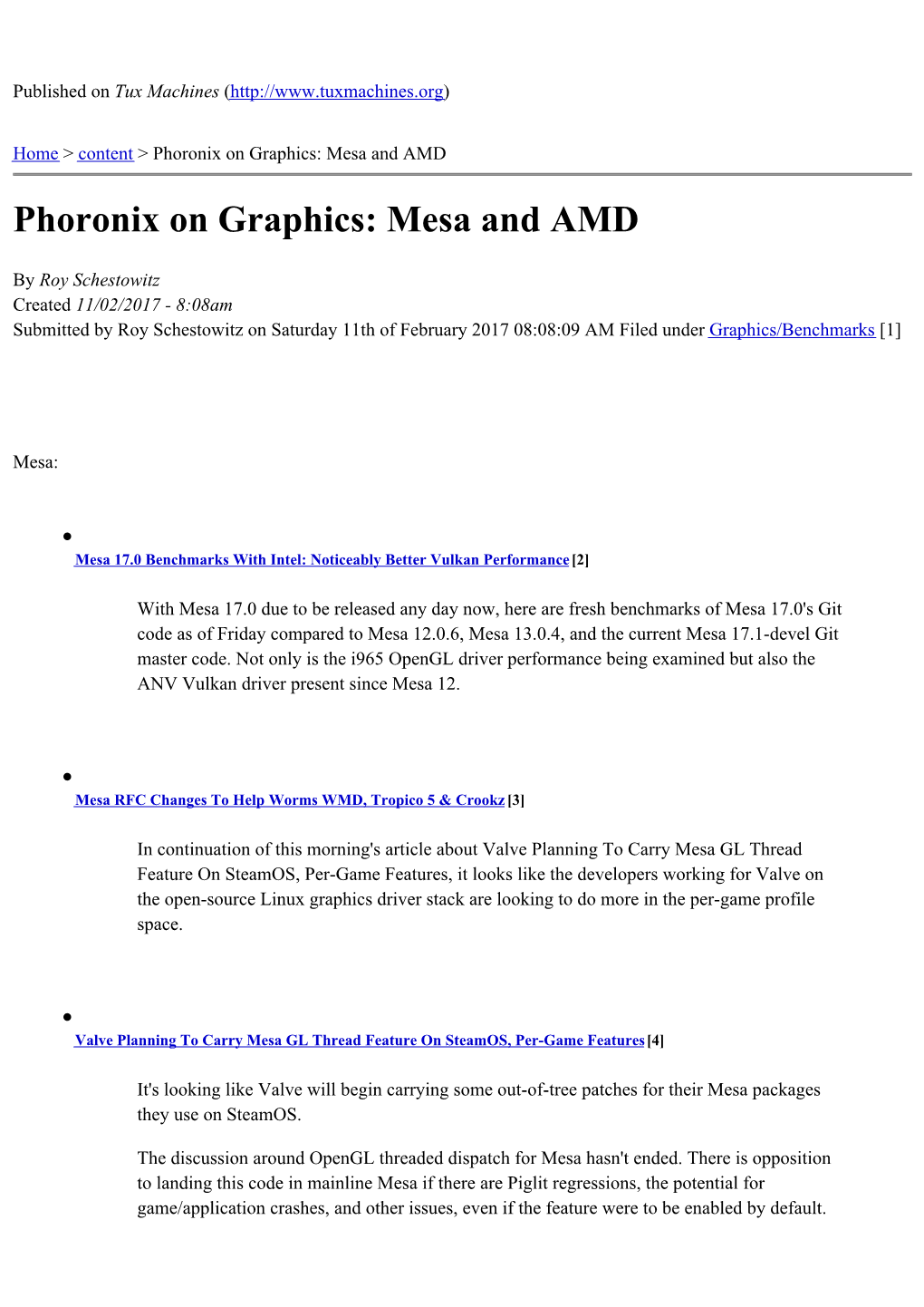 Phoronix on Graphics: Mesa and AMD