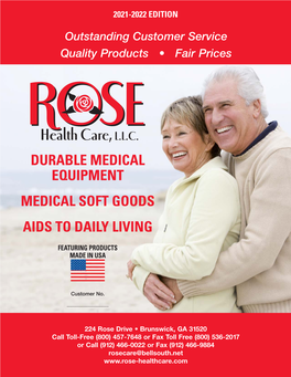 Durable Medical Equipment Medical Soft Goods Aids to Daily Living