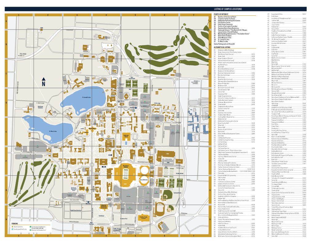 Listing of Campus Locations