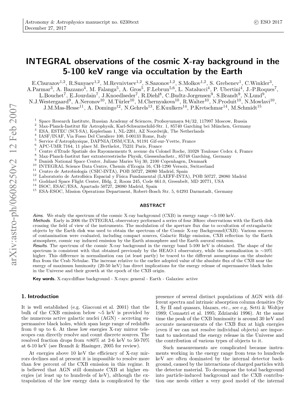 INTEGRAL Observations of the Cosmic X-Ray Background in the 5-100 Kev