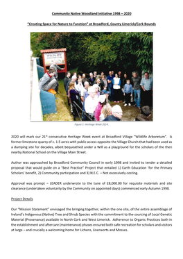 Community Native Woodland Initiative 1998 – 2020