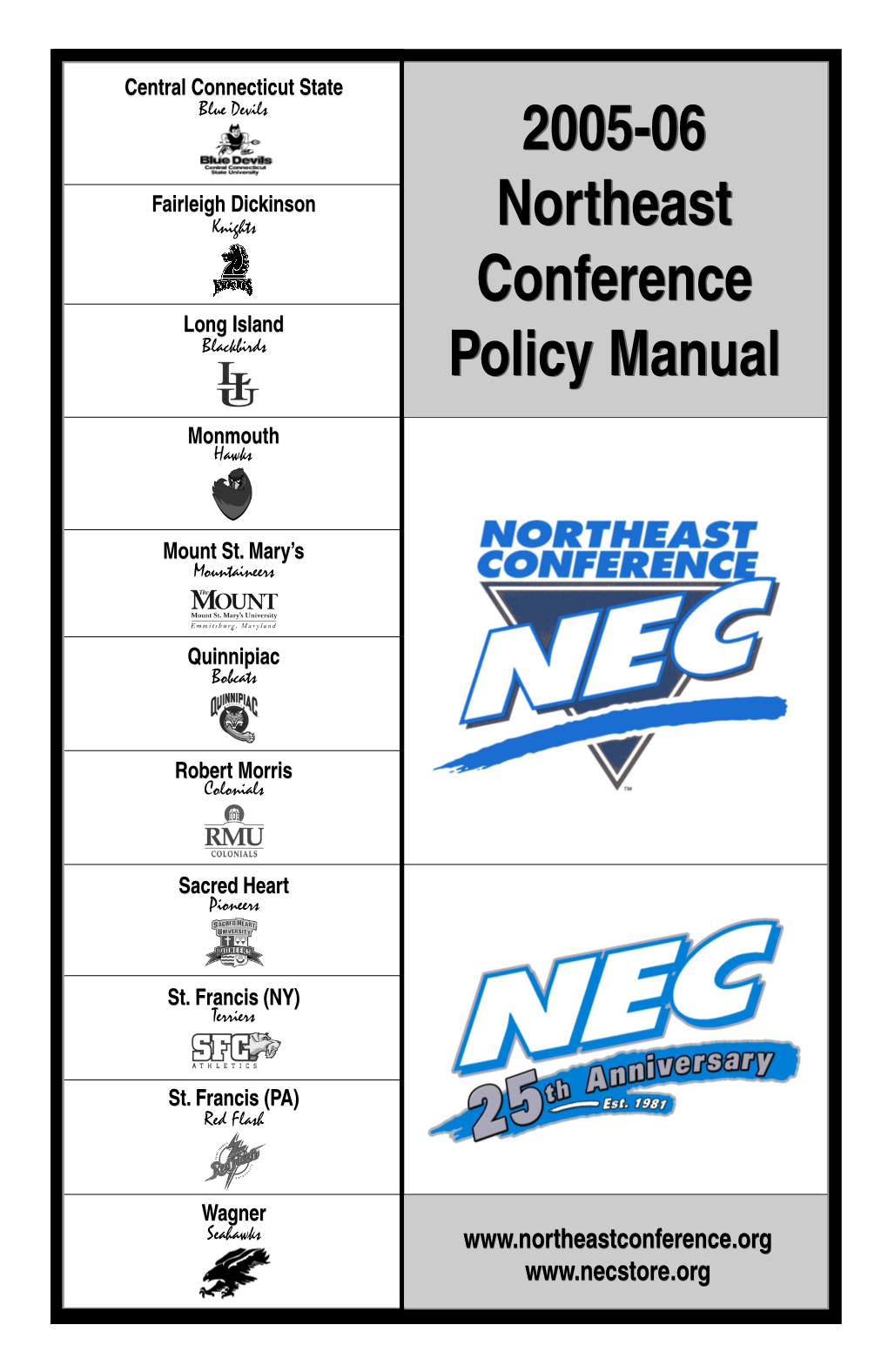 2005-06 Northeast Conference Policy Manual