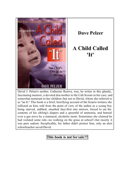 DAVE PELZER: "A Child Called