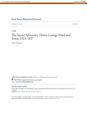 Henry George Ward and Texas, 1825-1827 Elmer W