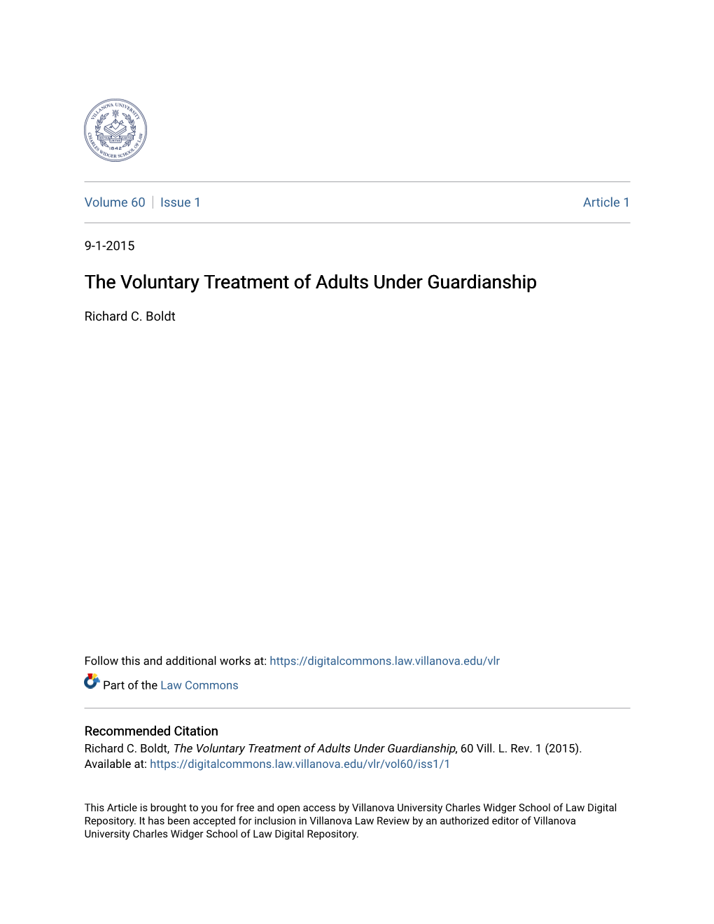 The Voluntary Treatment of Adults Under Guardianship
