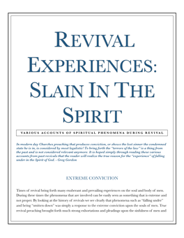 Revival Experiences: Slain in the Spirit