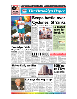Beeps Battle Over Cyclones, SI Yanks for Borough Presidents, All Bets Are On