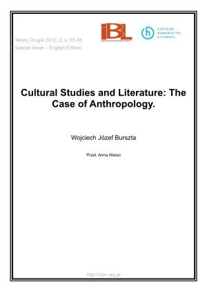 Cultural Studies and Literature: the Case of Anthropology
