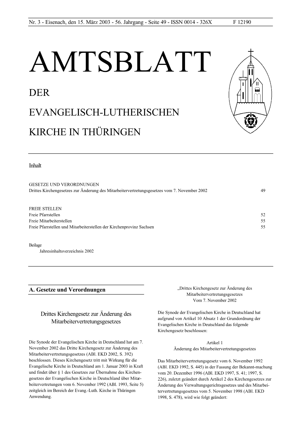 Der Evangelisch-Lutherischen Kirche in Thüringen