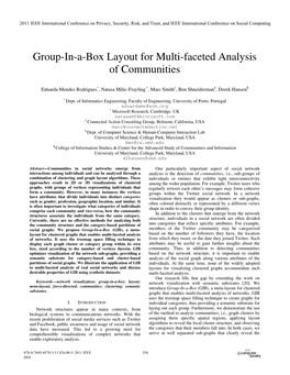 Group-In-A-Box Layout for Multi-Faceted Analysis of Communities