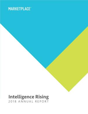 Intelligence Rising 2018 ANNUAL REPORT MARKETPLACE 2018 ANNUAL REPORT