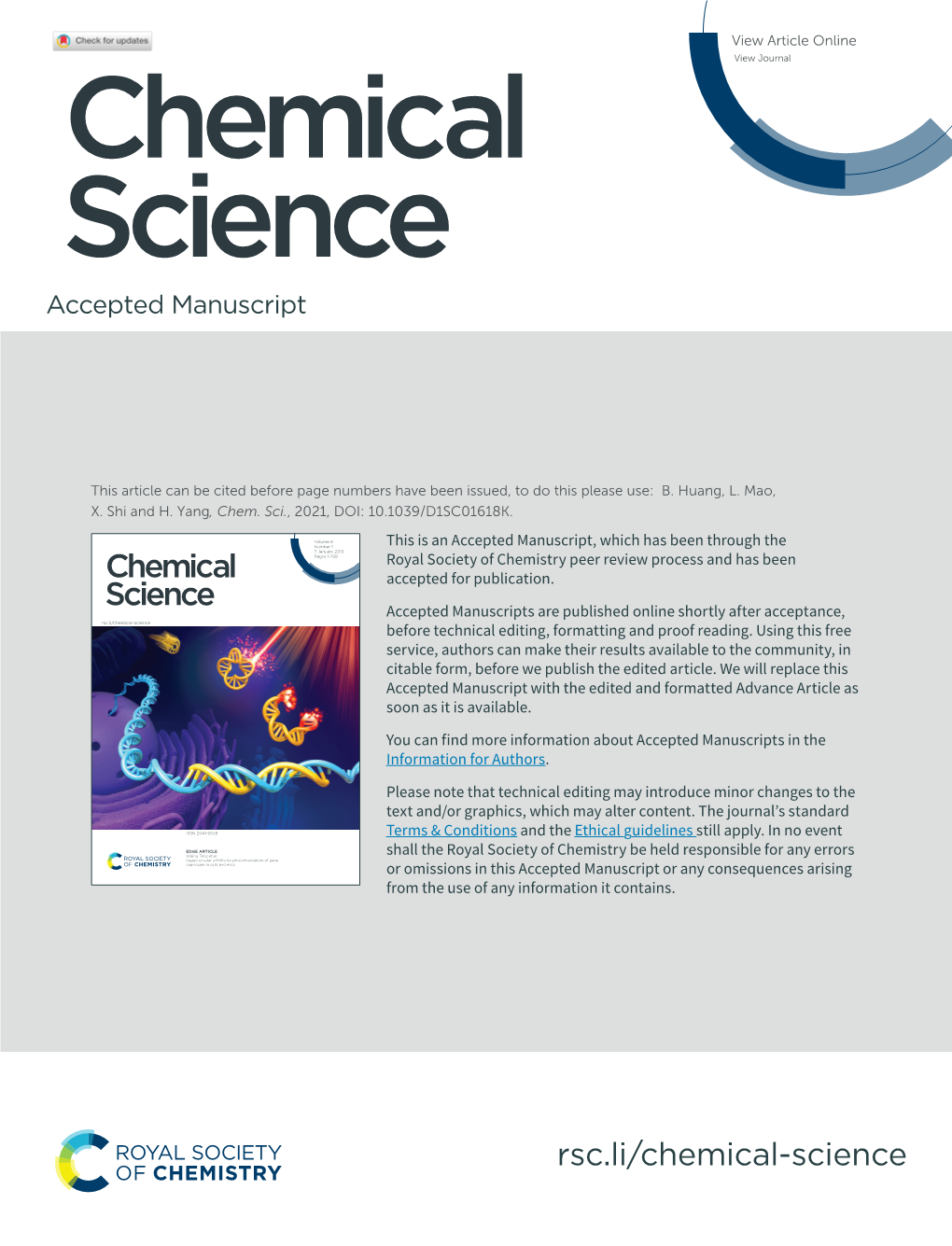 Rsc.Li/Chemical-Science Chemical Science