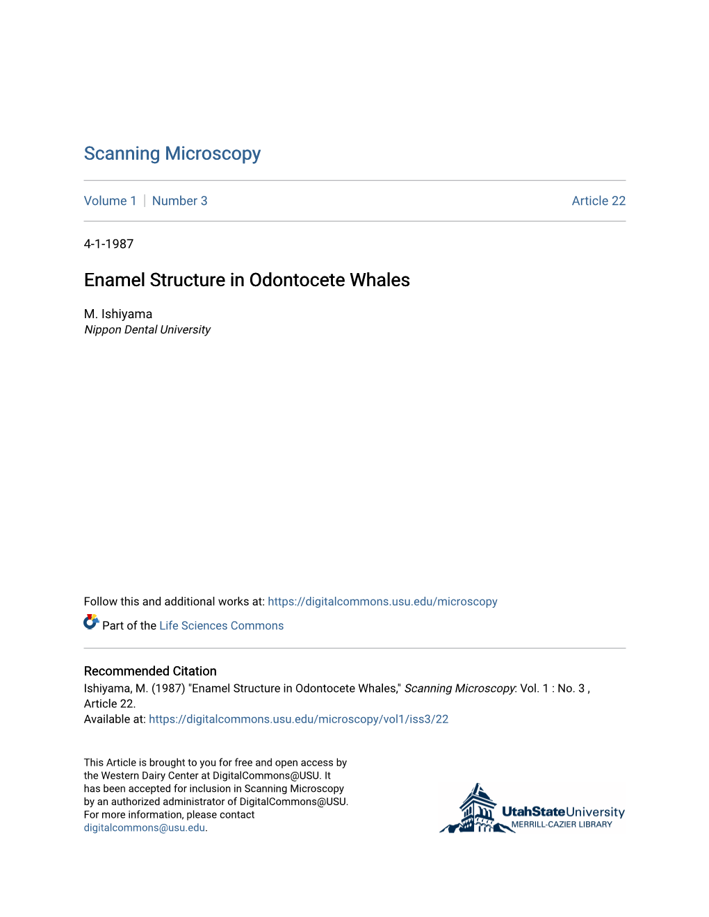 Enamel Structure in Odontocete Whales