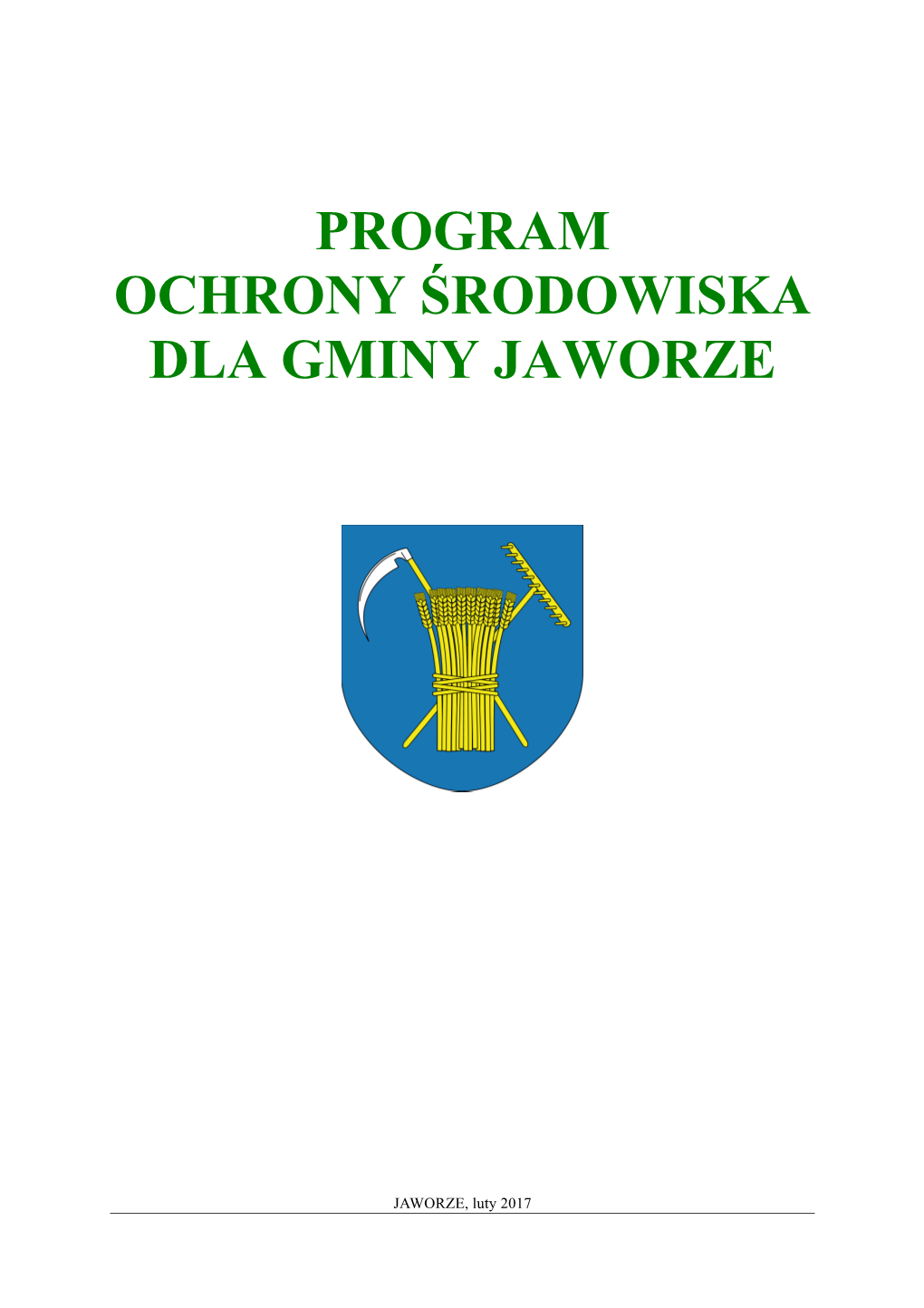 Program Ochrony Środowiska Dla Gminy Jaworze