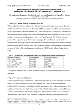 Language & Linguistics in Melanesia Vol. 32 No. 2, 2014 ISSN