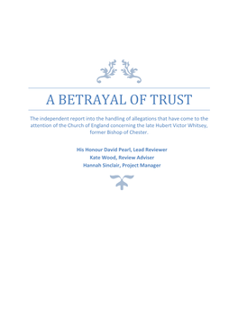 A Betrayal of Trust