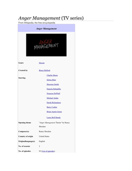 Anger Management (TV Series) from Wikipedia, the Free Encyclopedia