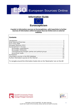 Information Guide Euroscepticism