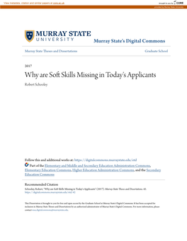 Why Are Soft Skills Missing in Today's Applicants