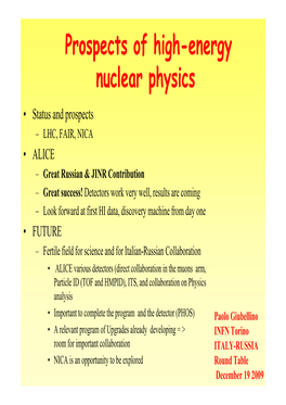 Prospects of High-Energy Nuclear Physics