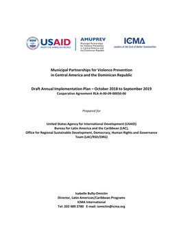 Municipal-Based Crime and Violence Prevention in Central America