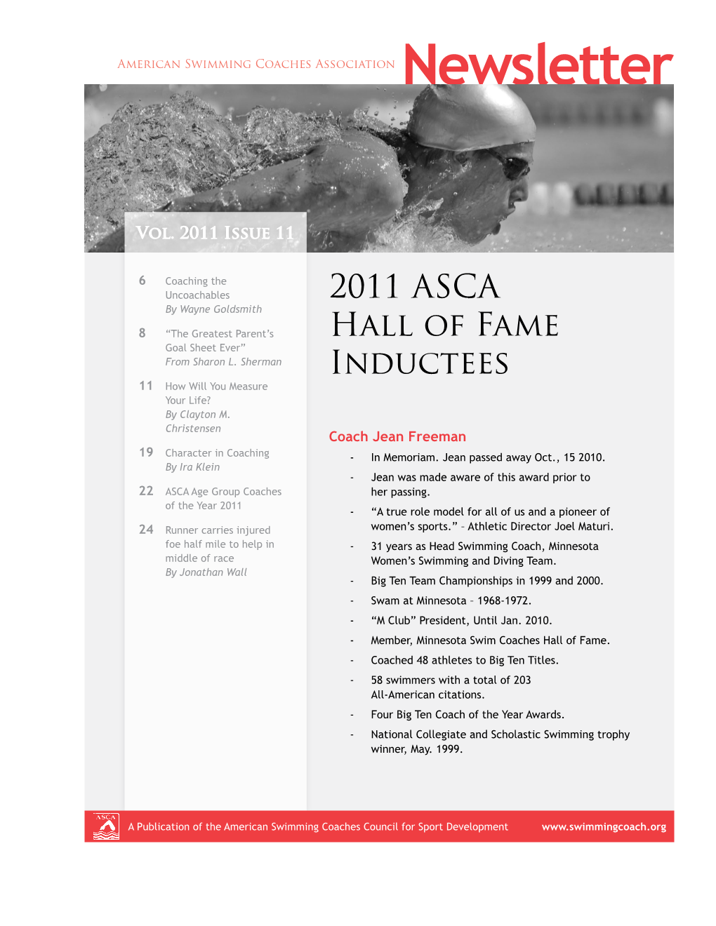2011 ASCA Hall of Fame Inductees