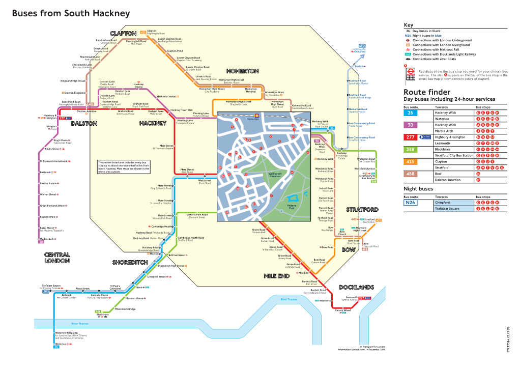 Buses from South Hackney