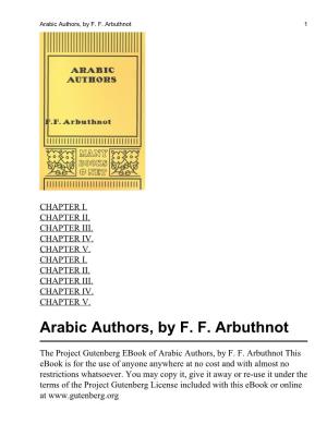 Arabic Authors, by F